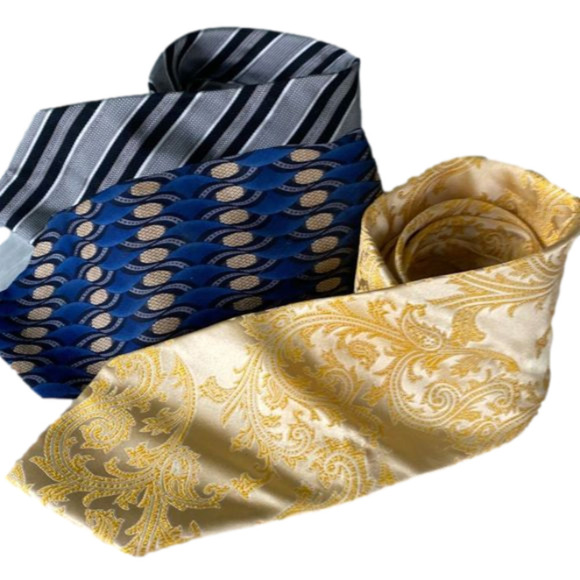 3 Men’s Neckties 100% silk - Picture 1 of 10